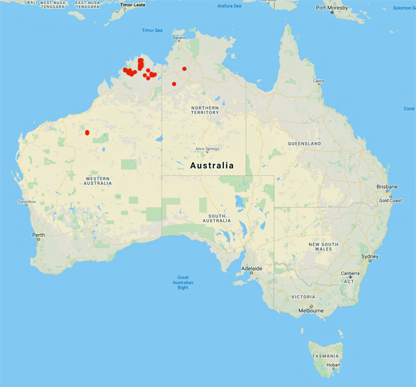 collecting locality map for 'Bradshaw, J.'
