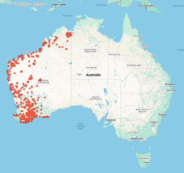collecting locality map for 'Byrne, G.'