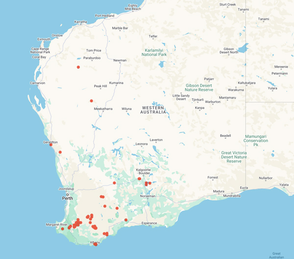 collecting locality map for 'Cronin, M.'