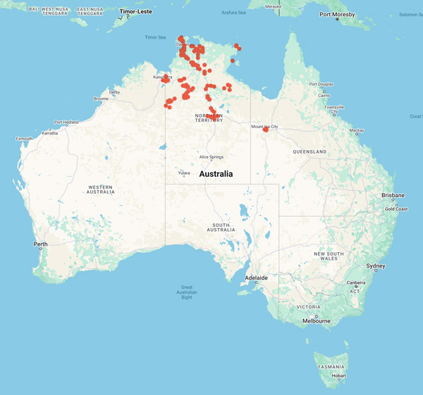 collecting locality map for 'Egan, J.L.'