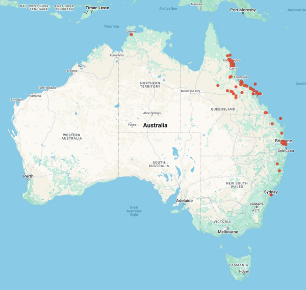 collecting locality map for 'Fitzalen, E.'