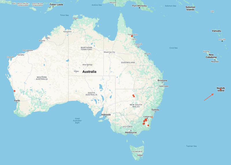 collecting locality map for 'Guja, L.'