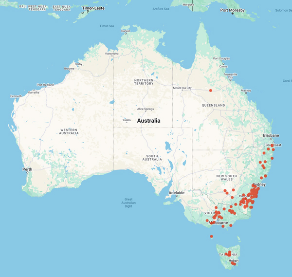 collecting locality map for 'Langley, L.'