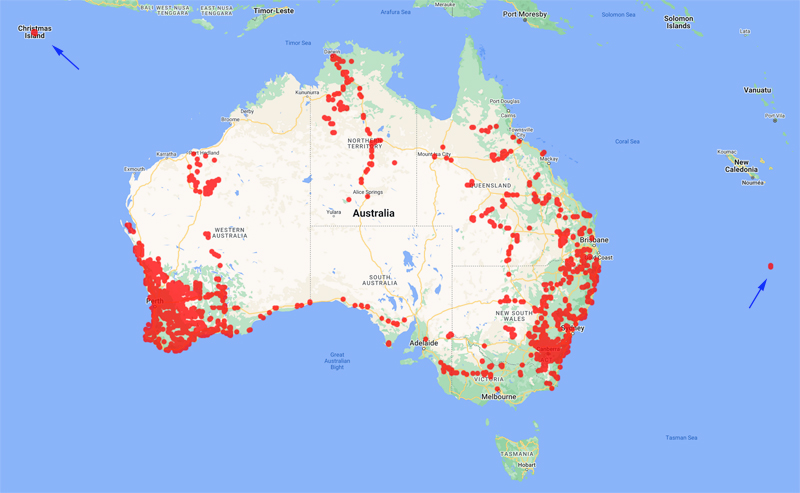 collecting locality map for 'Lepschi, B.J.'