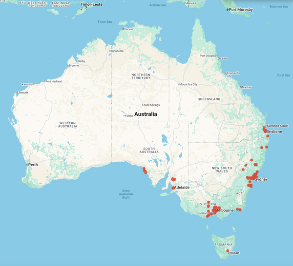 collecting locality map for 'Lowery, B.B.'